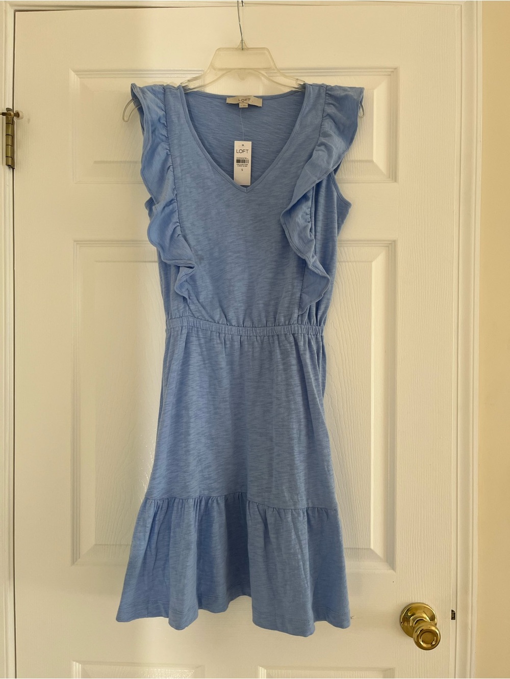 LOFT Light Blue Ruffle Sleeve Knit Dress for Girls